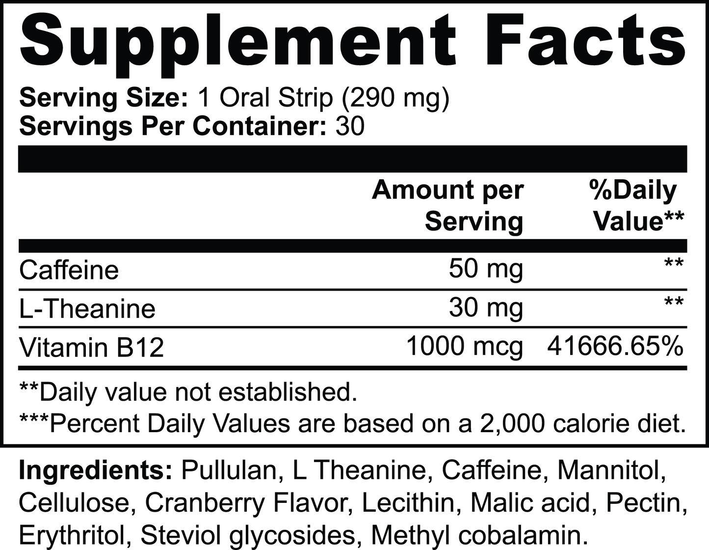CAFFEINE STRIPS+